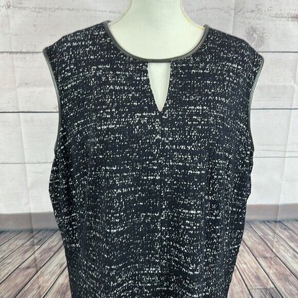 Nic Zoe Dress Womens 2X XXL Black Midi Career Office Knit Zip Capsule - Picture 2 of 11